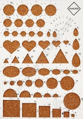 Șablon profesional pentru quilling 15x21cm cu bază de plută 1 buc 171108