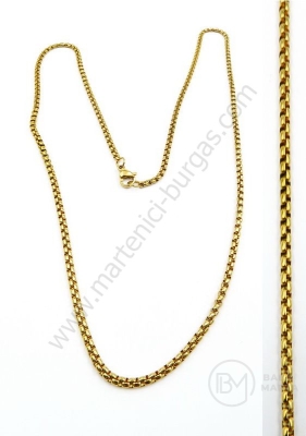 Collier din steel 2.5mm auriu, lungime 50cm, 1 buc. 281307