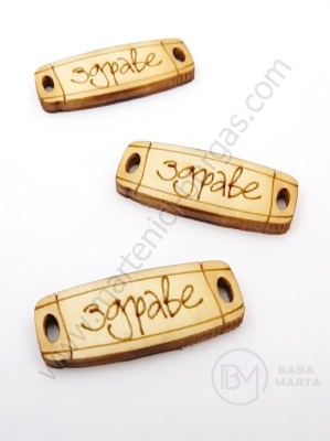 Inscripție ovală din lemn 29x11.5mm SĂNĂTATE 1 pachet 10 buc 181779