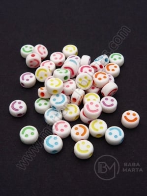 Mărgele 7x3.5mm color smile MIX 1 pachet 40g ~270 buc 312696