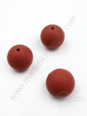 Bilă de mărgele din silicon cu gaură de 20 mm, 2 mm, 1 paquet, 2 pc. 317116