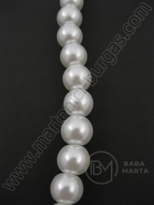 Şir de perle albe 10mm. ~80cm ~85 bucati 341031
