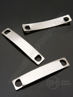 Element de conectare OȚEL 38.5x7x1mm hole 4x4mm 1 pachet 3 buc 305660