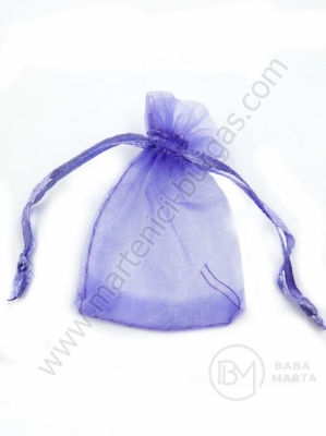 Saculet pentru bijuterii 5x7cm organza mov 1 pachet 10 buc 461501