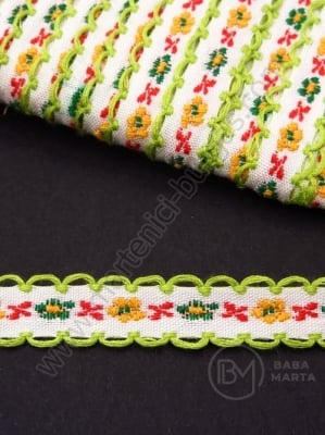 Panglică cu flori 13mm 1 pachet ~20 metri 411201
