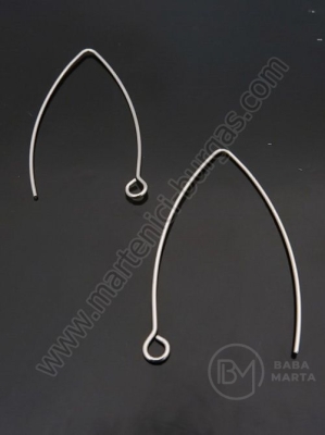 Vârf cercei OȚEL (304) 41x22x1mm 1 pachet 10 buc 305684