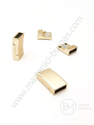 Închizator magnetică 12.5x6x22mm auriu mat gaură 10x3mm 1 buc 302030