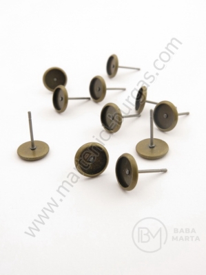 Base tip cercei pentru incrustare 8mm 1 pachet 10 bucati 301816