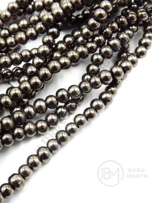 Mărgele de sticlă 3mm gaură 1mm 1wt ~32cm ~ 100buc 343829