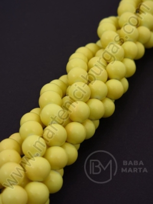 Șir de mărgele de sticlă 12mm galben ~70 buc 1 buc 8224