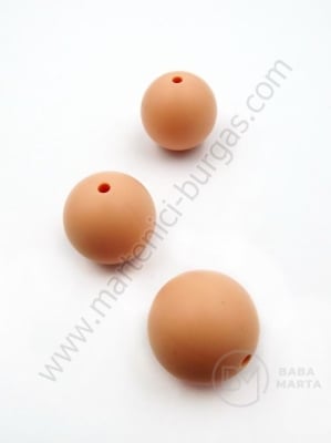 Bilă de mărgele din silicon 20mm gaură 2mm 1 paquet 2 buc 317129