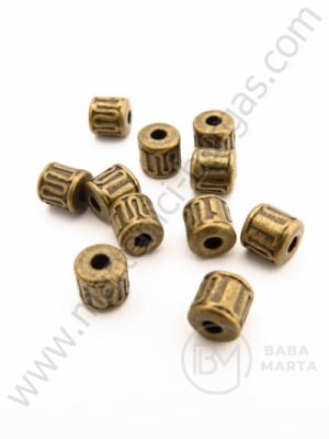 Mărgele metallice 5.5x5.5mm culoare bronz antic 30 buc 308346