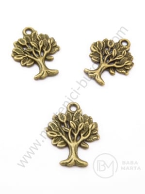 Pandantiv pomul vyoi 22x17mm bronz antic 1 pachet 10 buc 308137