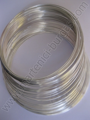Brățară din sârmă 65x0.6mm albă 50 bucăți 301112
