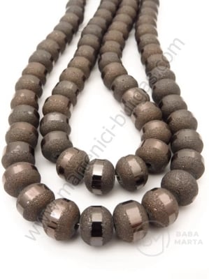 Şir de mărgele cristaline 7x8mm galvanizat 1 brad ~72 buc ~50cm 342391