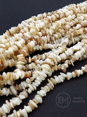 Colier din sidef natural, culoare naturală ~5~8mm ~85cm 1 buc 355620