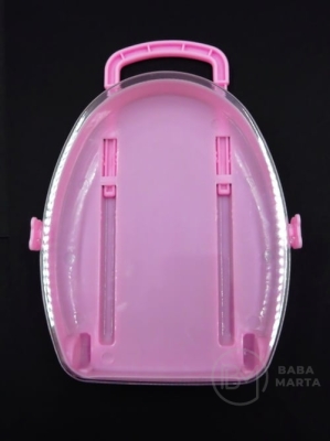 Rucsac cutie cu mărgele 14x12x3.2cm plastic 171189