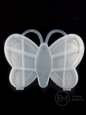 Cutie de mărgele fluture 13x11x2cm plastic 171191