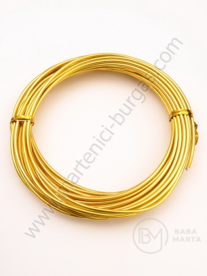 Sârmă de aluminiu 0.8mm culoare aurie 10 metri 141084