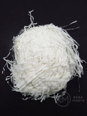 Iarbă de papieri pentru decor, color albă, 50 de grame 175141