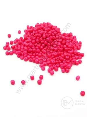 Mărgele de sticlă culoare ciclam 1,5~2 mm 1 pachet 50 g 332074