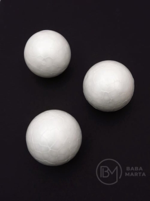 Bilă din polystyrene expandat 58mm pentru decorare 5 pieces 181725