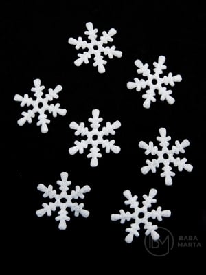 Fetru fulg de snow 17mm alb 50 bucati 182817