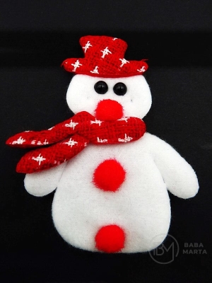 Om de snow 95x70mm textil moale 5 bucati 182826