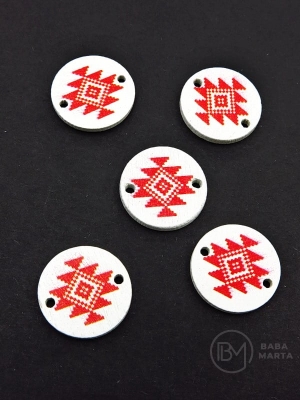 Cerc de brodat 20x2mm lemn 10 buc 182857