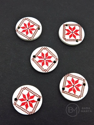 Cerc de brodat 20x2mm lemn 10 buc 182859