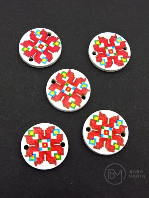 Cerc de brodat 20x2mm lemn 10 buc 182860