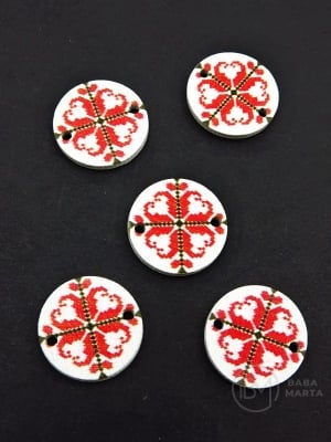 Cerc de brodat 20x2mm lemn 10 buc 182861