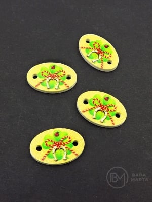 Oval cu potcoavă 24x16x2mm lemn 10 buc 182869
