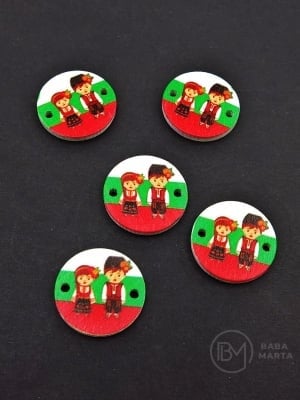Steaguri rotunde fete și băieți 20x2mm lemn 10 buc 182876