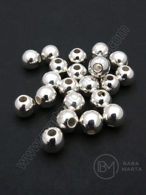 Bilă SSV 8mm color alb-argintiu gaură 1.8mm 1 pachet ~80 buc 318666