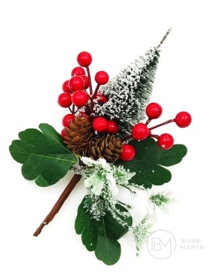 Creangă decorativă de pin de Crăciun 24cm 185012