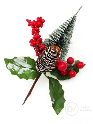 Creangă decorativă de pin de Crăciun 24cm 185014