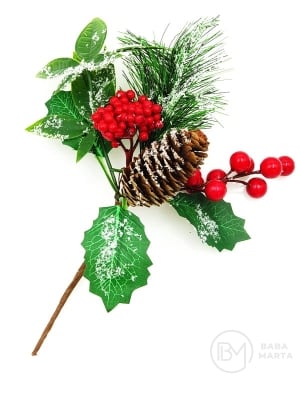 Creangă decorativă de pin de Crăciun 25cm 185016