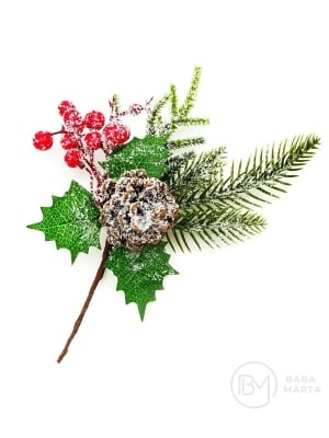 Creangă decorativă de pin de Crăciun 24cm 185020