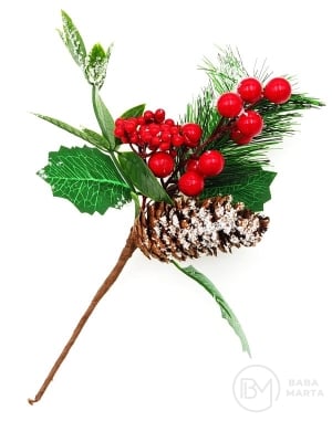 Creangă decorativă de pin de Crăciun 25cm 185022