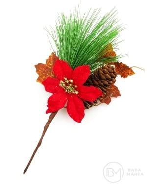Creangă decorativă de pin de Crăciun 24cm 185025