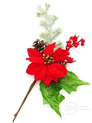 Creangă decorativă de pin de Crăciun 24cm 185026
