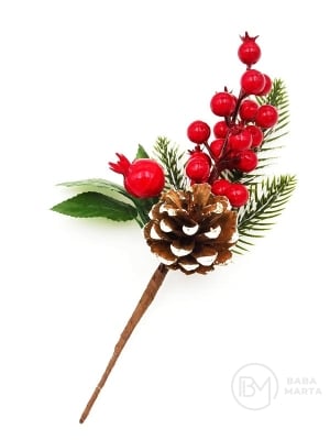 Creangă decorativă de pin de Crăciun 25cm 185028
