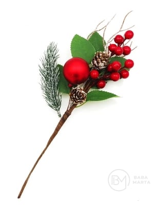 Creangă decorativă de pin de Crăciun 30cm 185032
