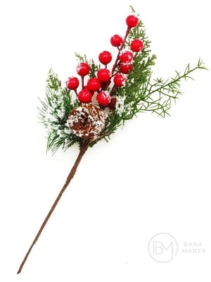 Creangă decorativă de pin de Crăciun 30cm 185034