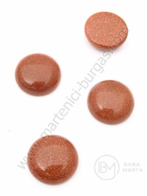 Cabochon Piatră Solară maro 16x6mm 1 buc 191187
