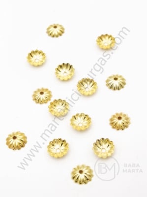Capac metalic 6x2mm culoare aurie 1 pachet 200 buc 301809