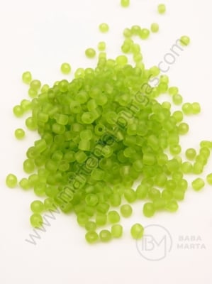 Sticla margele verde open mat 3mm 50g 333093