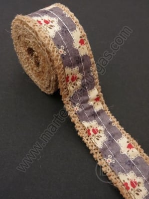 Bandă de pânză de sac cu bandă textilă width 25mm - length ~2 meters 1 rollă 462025