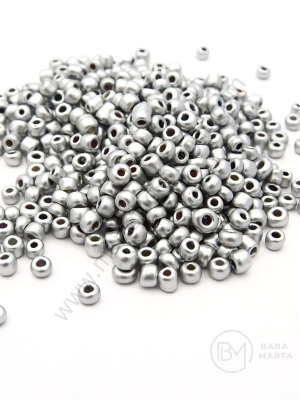 Mărgele de sticlă argintii 3mm 1 pachet 50g 333001